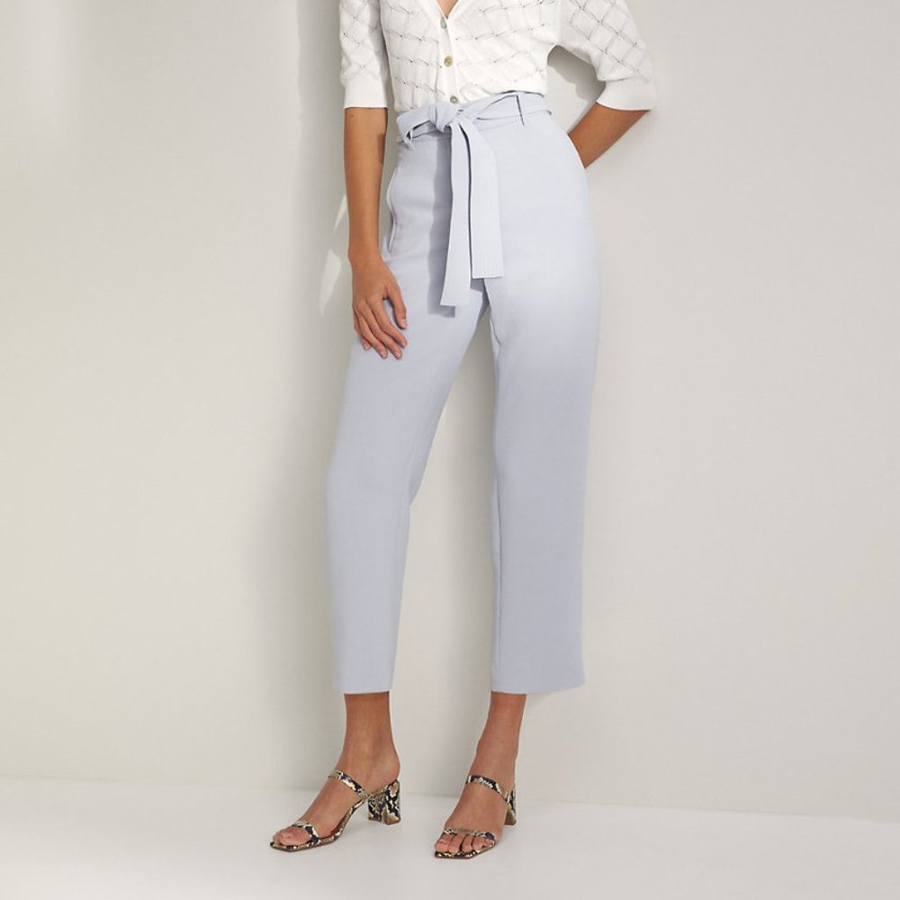 Aritzia (Wilfred) Salt and pepper tie front pants